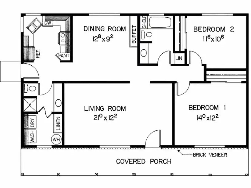 2 bedroom rental house plans